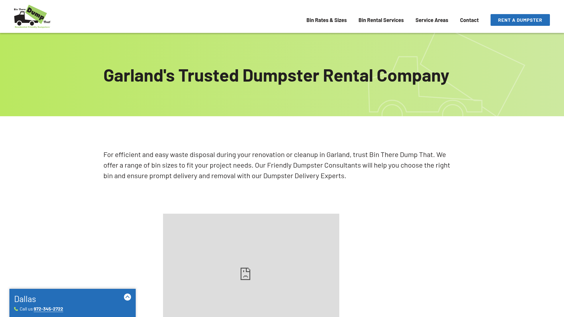 Bin There Dump That Dumpster Rental Garland