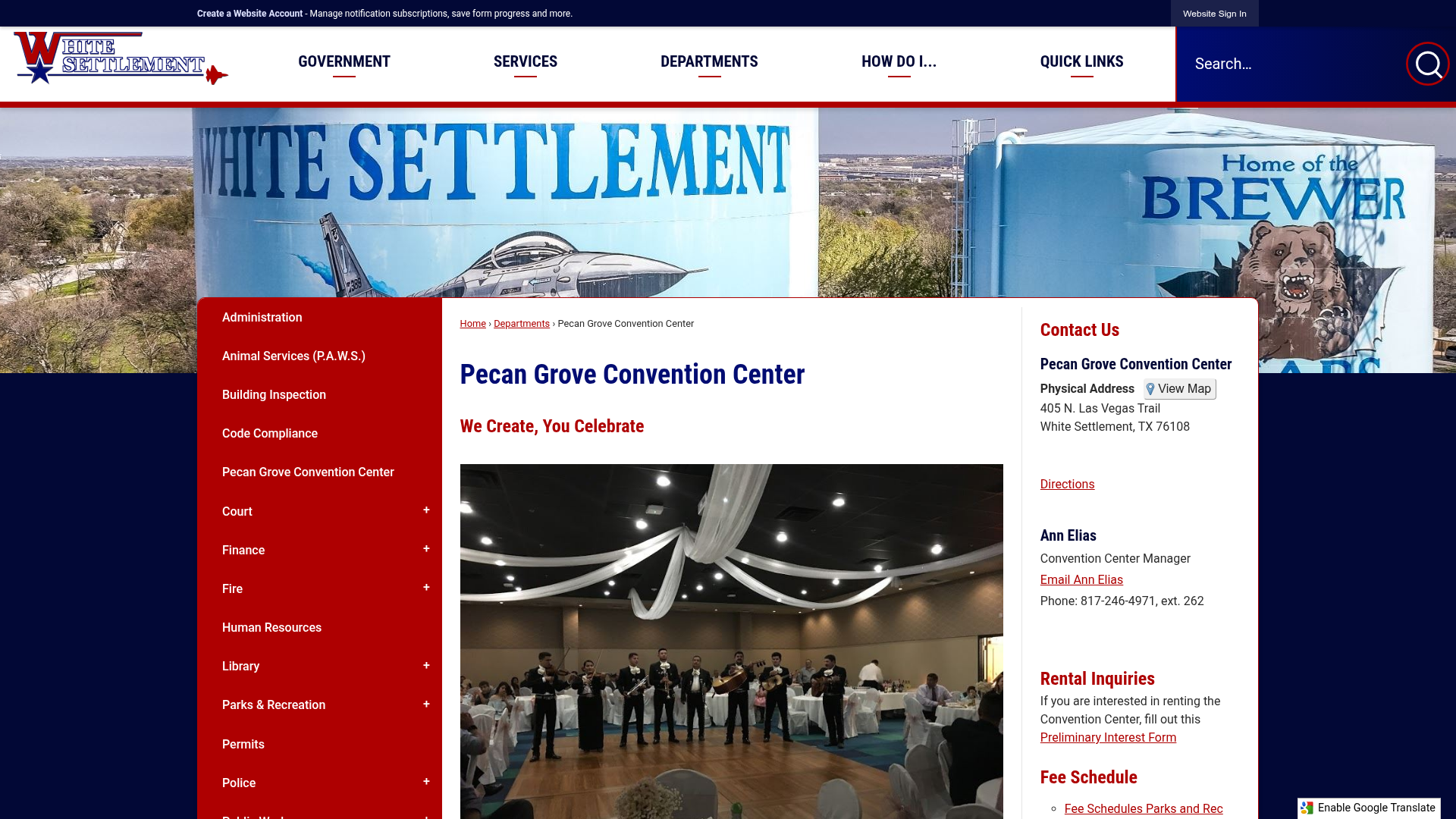 Pecan Grove Convention Center