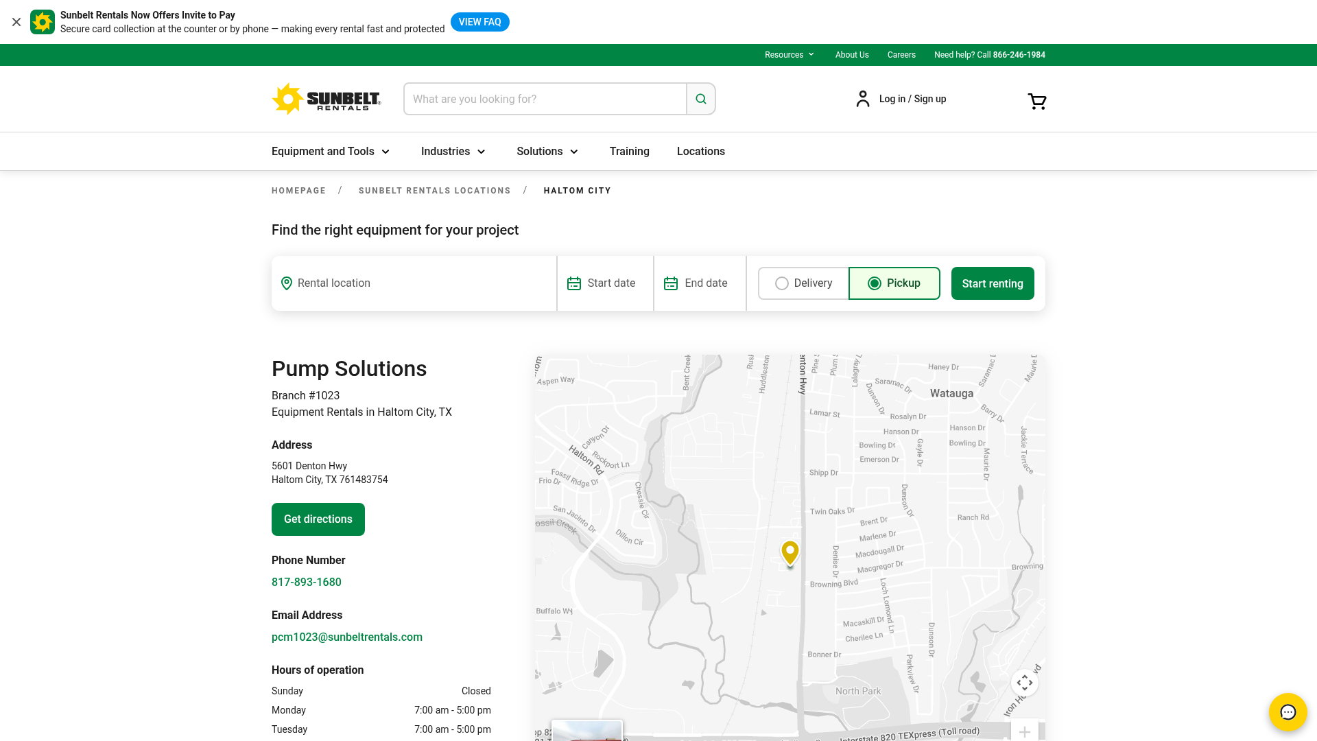 Sunbelt Rentals Pump Solutions