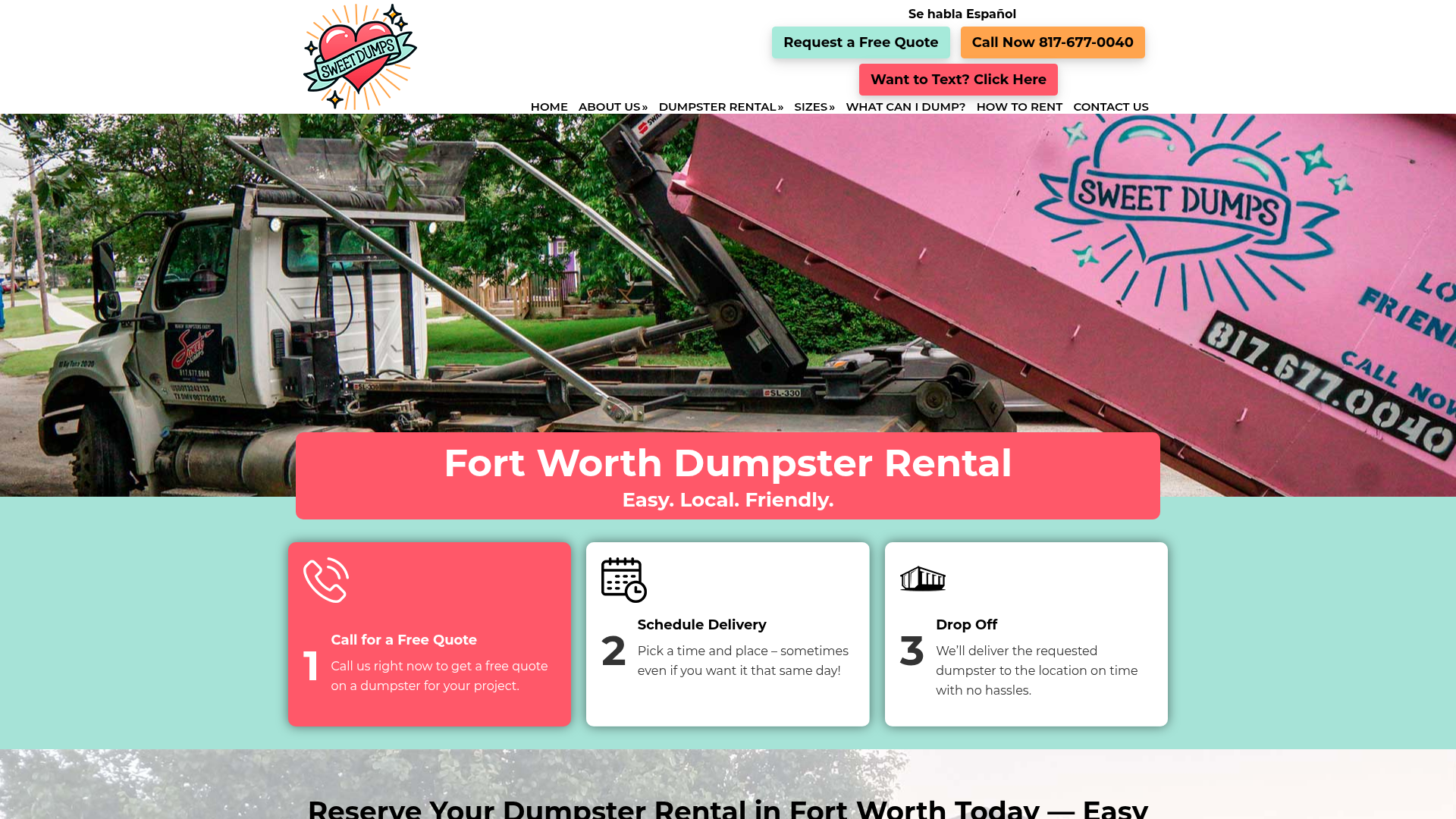 Sweet Dumps: Roll Off Dumpster Rentals Fort Worth TX